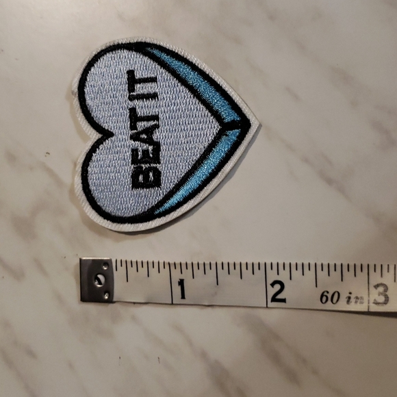 Blue Valentine Iron-On Heart Patch - Picture 3 of 4